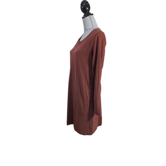 Duluth Trading Co Dress Womens M Brown Long Sleeve Casual Pockets Pullover - Picture 2 of 7